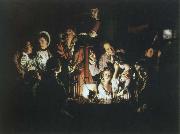 Joseph Wright experiment with a bird in an air pump oil painting reproduction